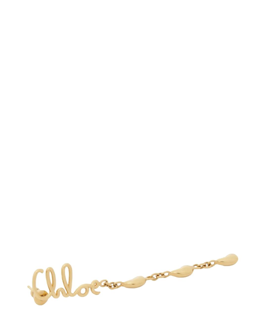 CHLOE Золотые латунные серьги, фото 2