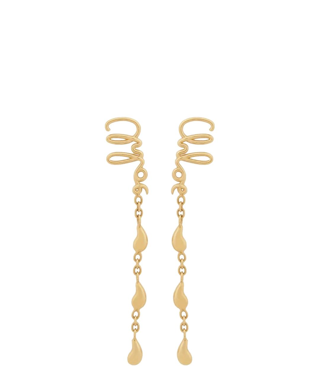 CHLOE Золотые латунные серьги, фото 1