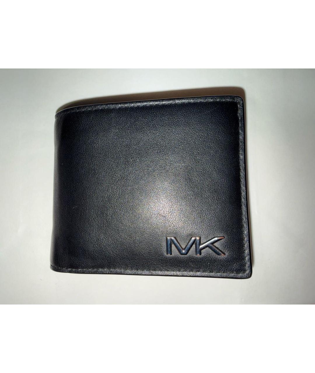 MICHAEL KORS Черный кожаный кошелек, фото 4