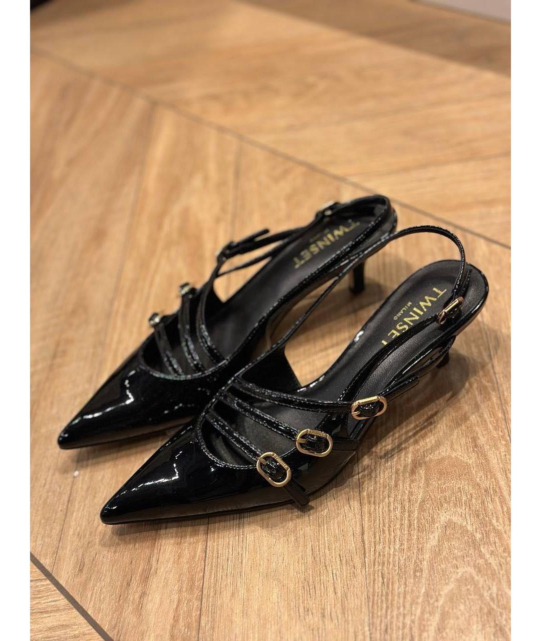 TWIN-SET Черные туфли из искусственной кожи, фото 9