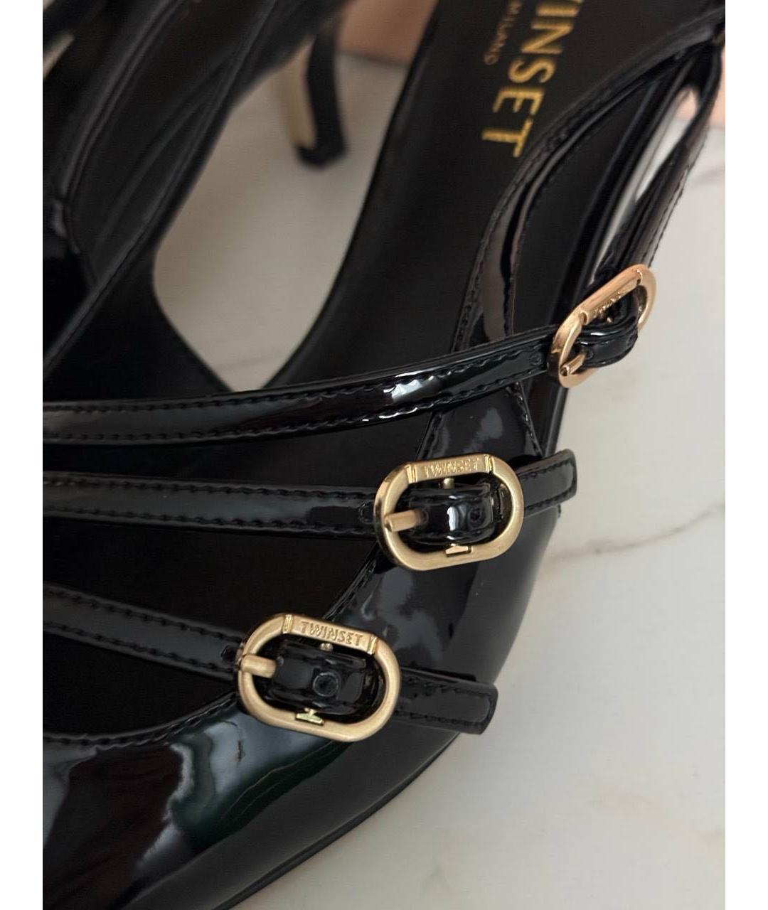 TWIN-SET Черные туфли из искусственной кожи, фото 4