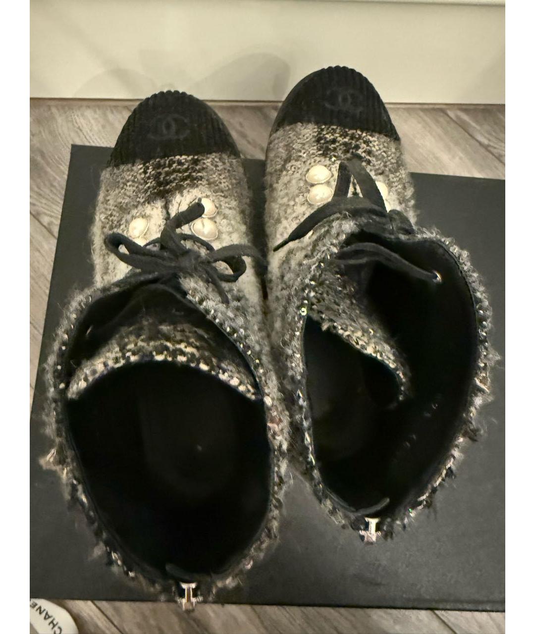 CHANEL Мульти текстильные ботинки, фото 5