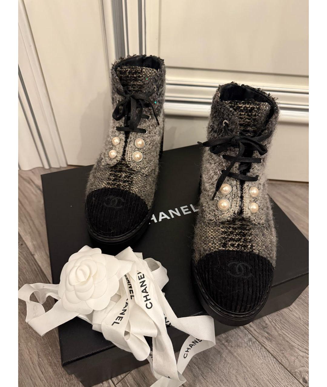 CHANEL Мульти текстильные ботинки, фото 3