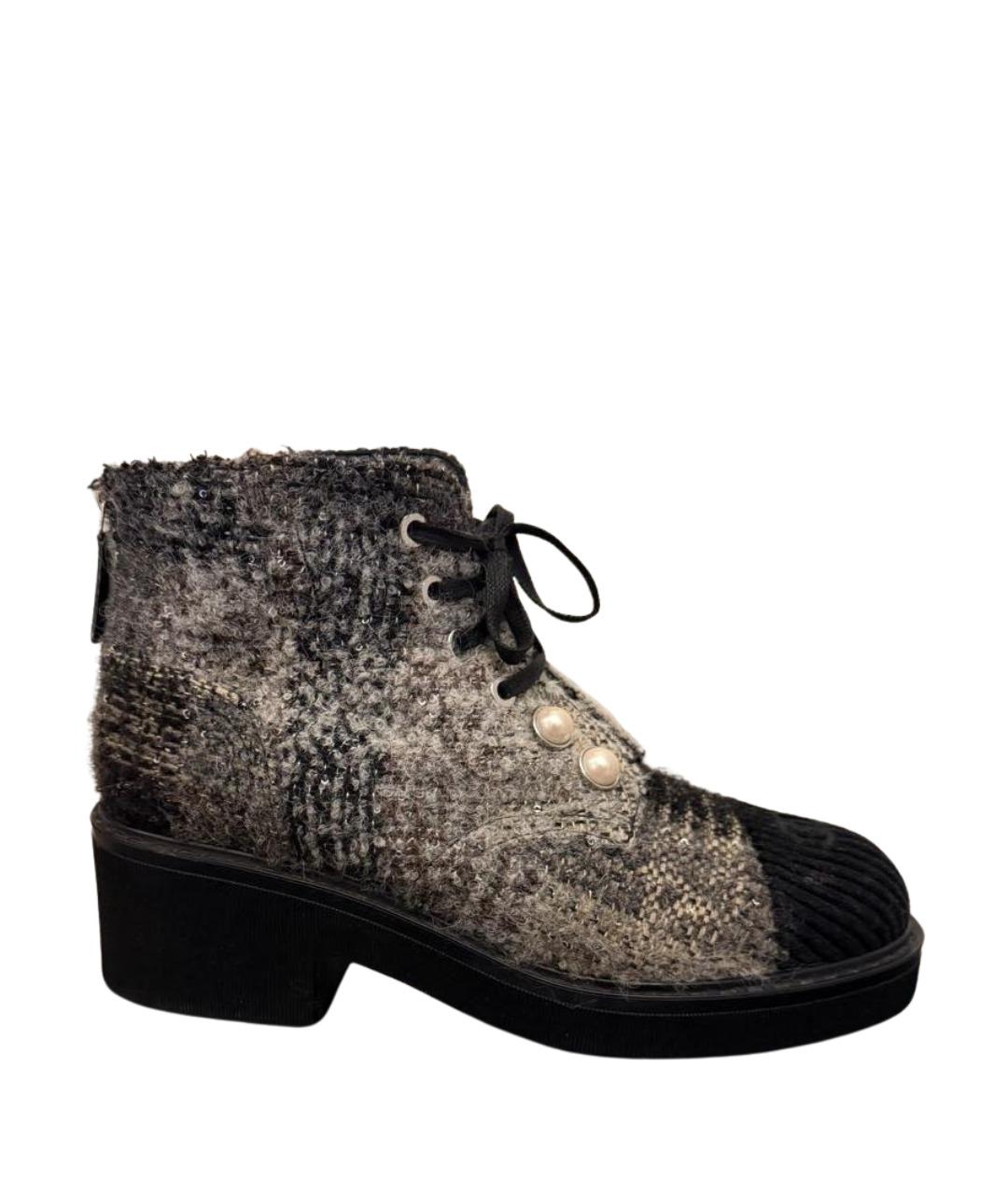CHANEL Мульти текстильные ботинки, фото 1