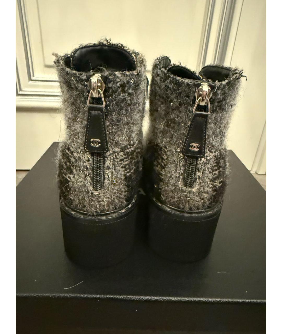 CHANEL Мульти текстильные ботинки, фото 6
