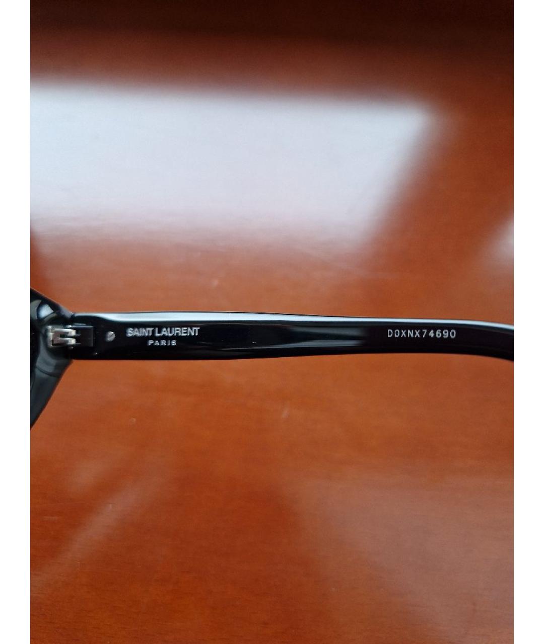 SAINT LAURENT Черные пластиковые солнцезащитные очки, фото 4