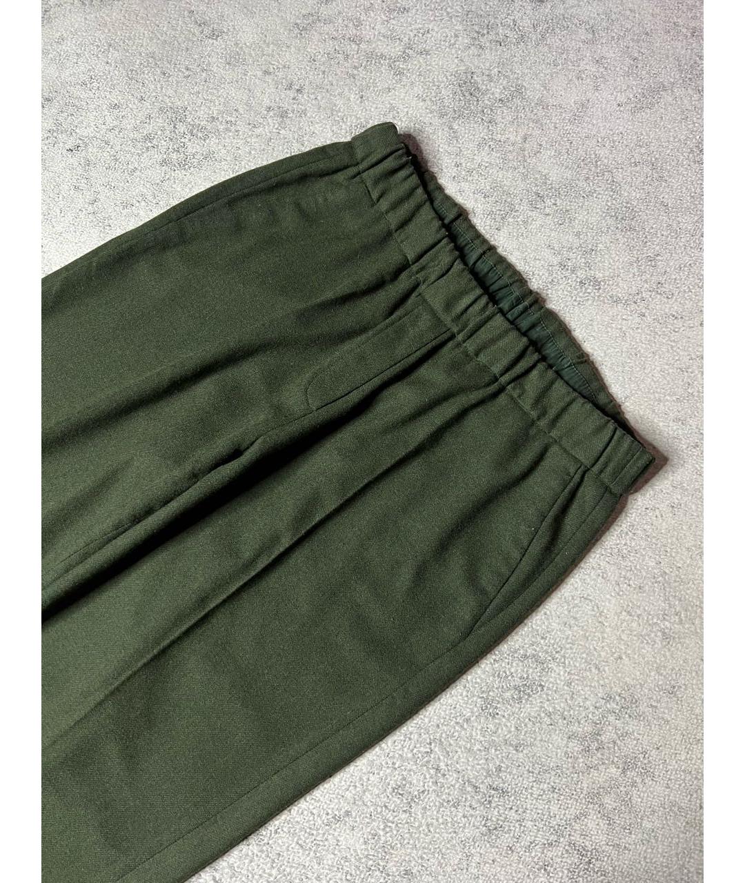 ANTONELLI FIRENZE Зеленые полиэстеровые брюки широкие, фото 5