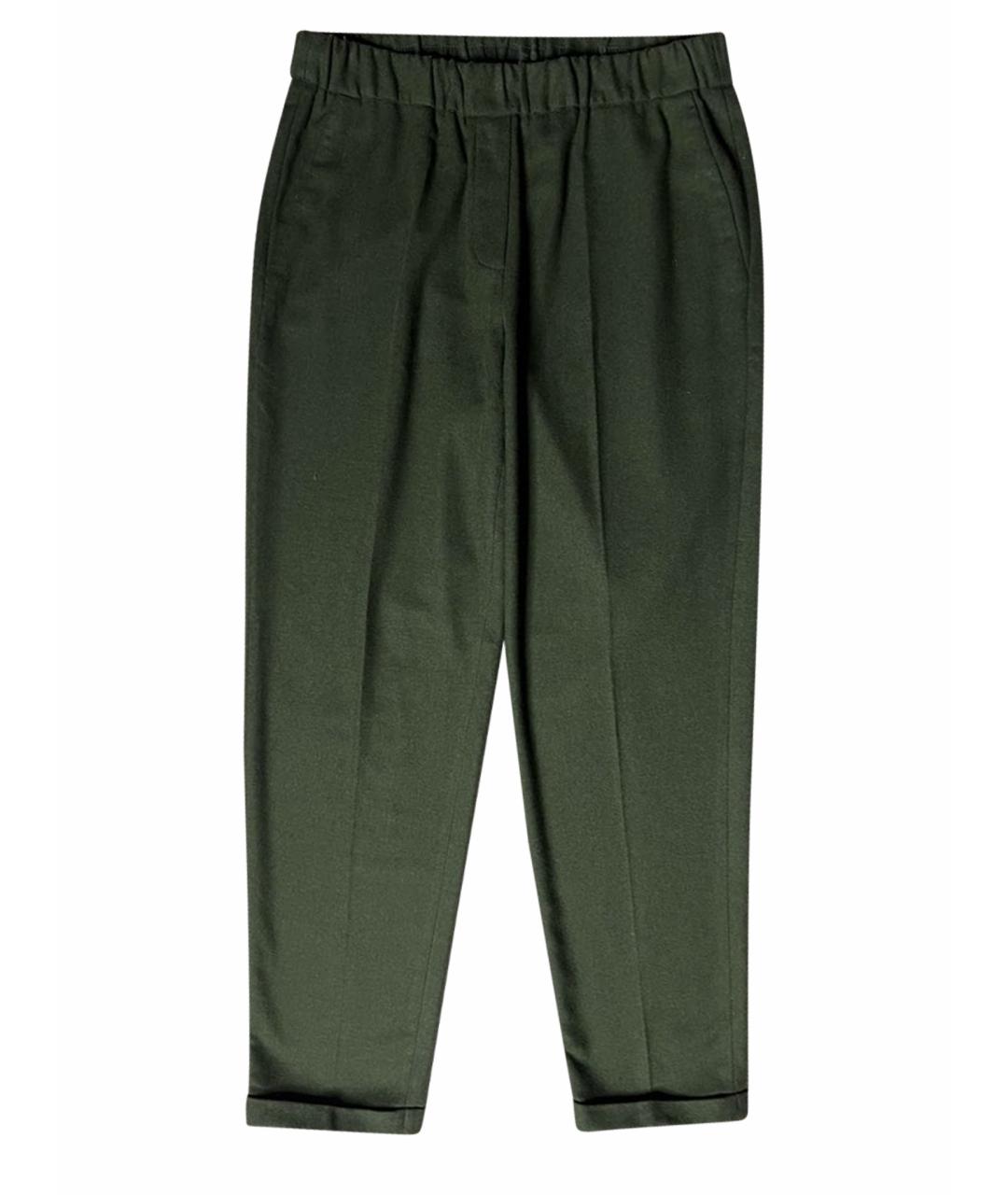 ANTONELLI FIRENZE Зеленые полиэстеровые брюки широкие, фото 1
