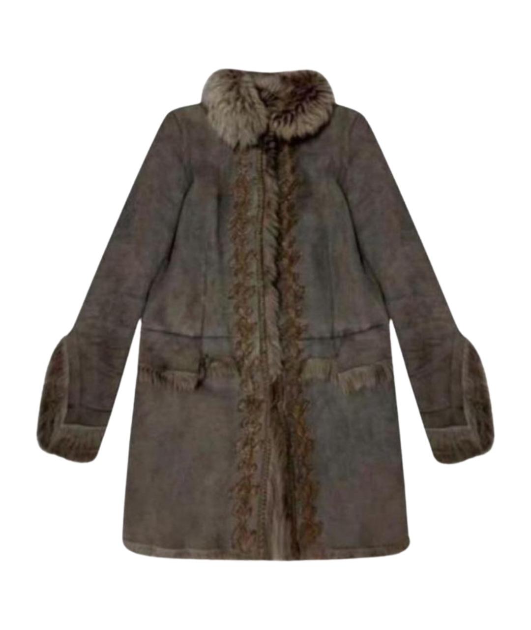 ERMANNO SCERVINO Серая замшевая дубленка, фото 1