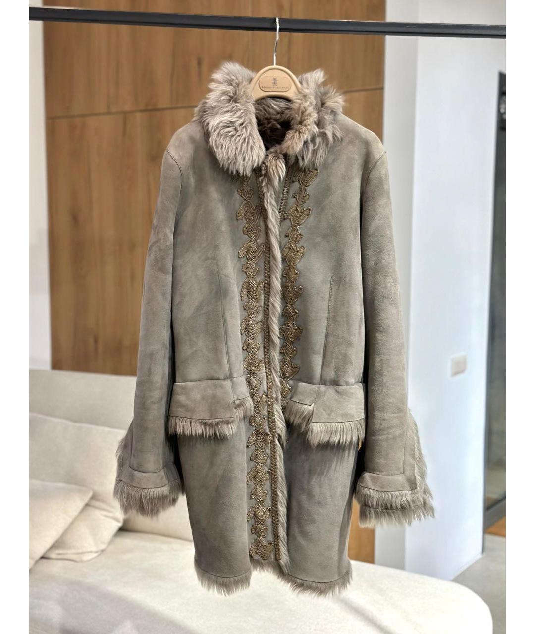 ERMANNO SCERVINO Серая замшевая дубленка, фото 2