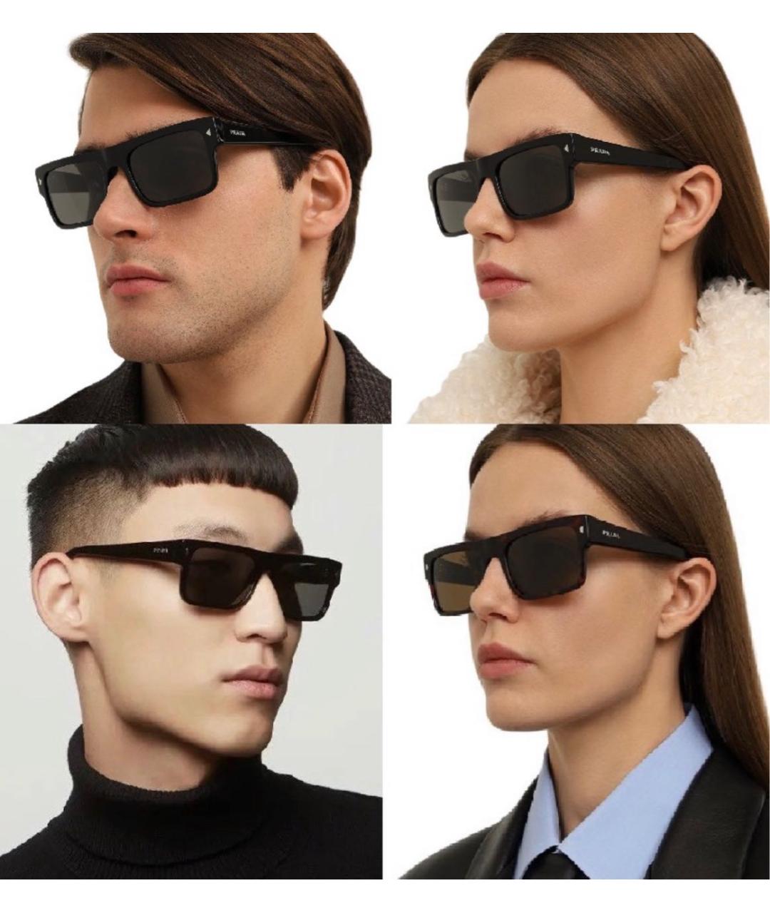 PRADA Коричневые пластиковые солнцезащитные очки, фото 6