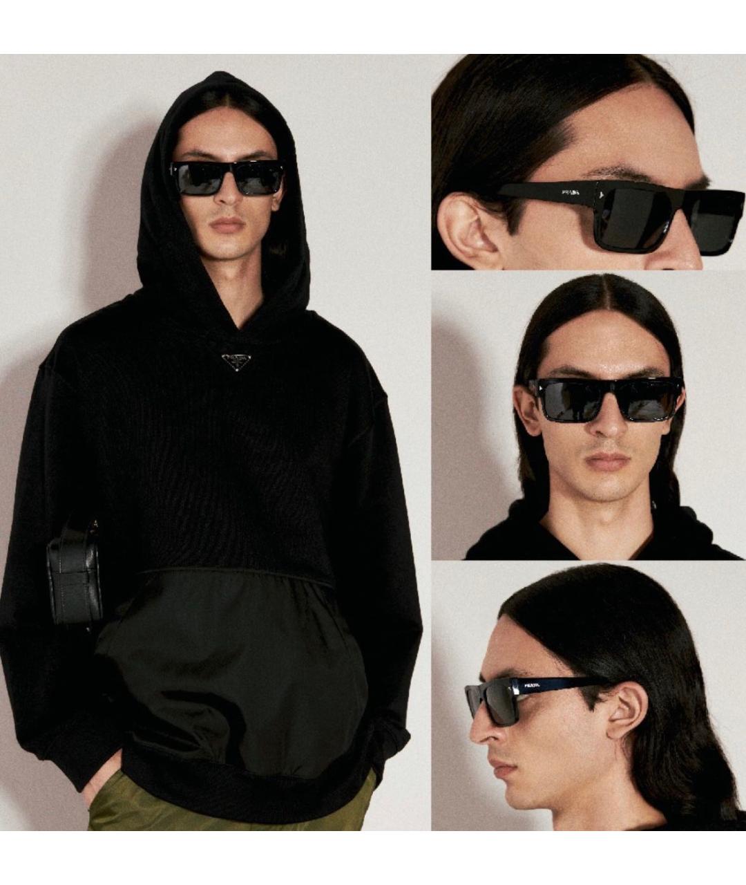 PRADA Коричневые пластиковые солнцезащитные очки, фото 5