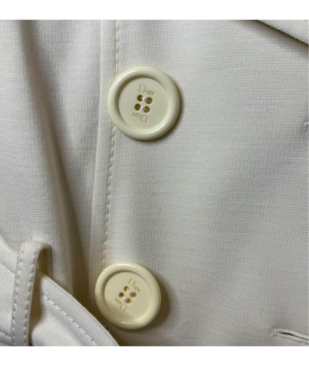 CHRISTIAN DIOR Бежевый шерстяной тренч/плащ, фото 5