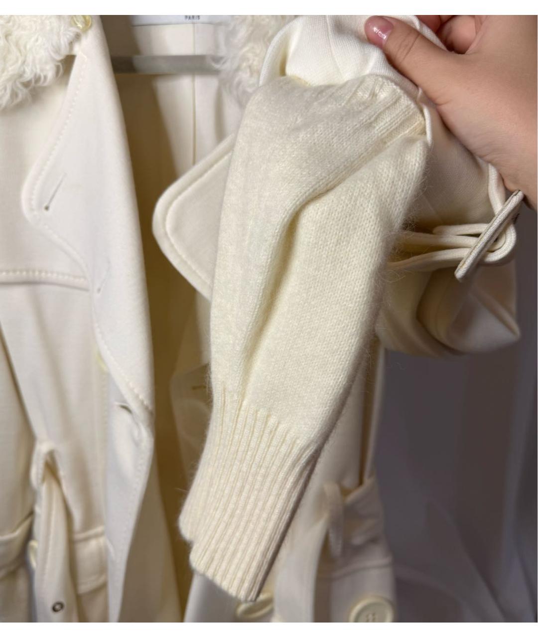 CHRISTIAN DIOR Бежевый шерстяной тренч/плащ, фото 6