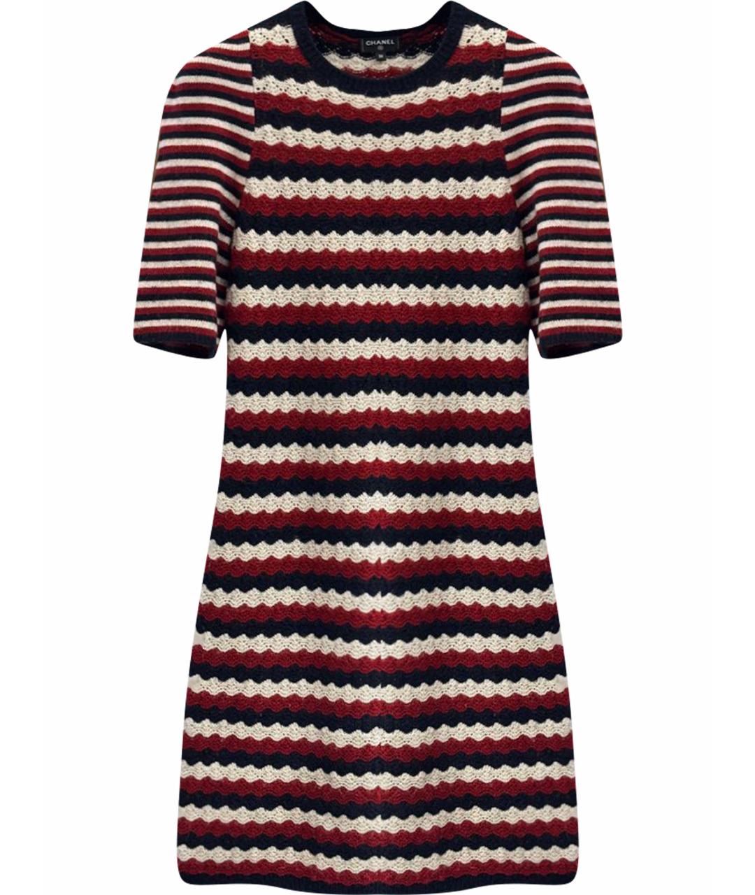CHANEL Мульти кашемировое повседневное платье, фото 1