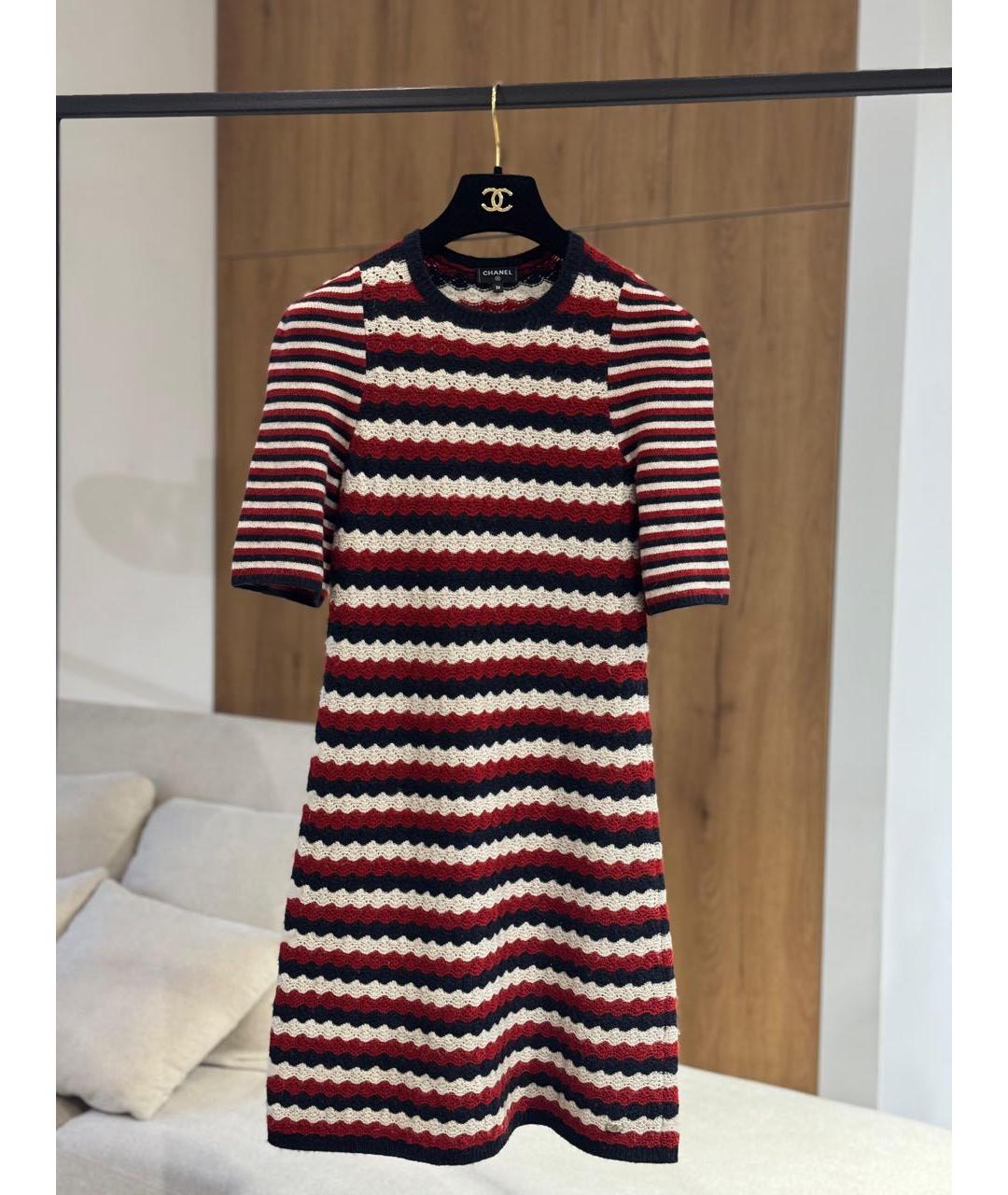 CHANEL Мульти кашемировое повседневное платье, фото 2