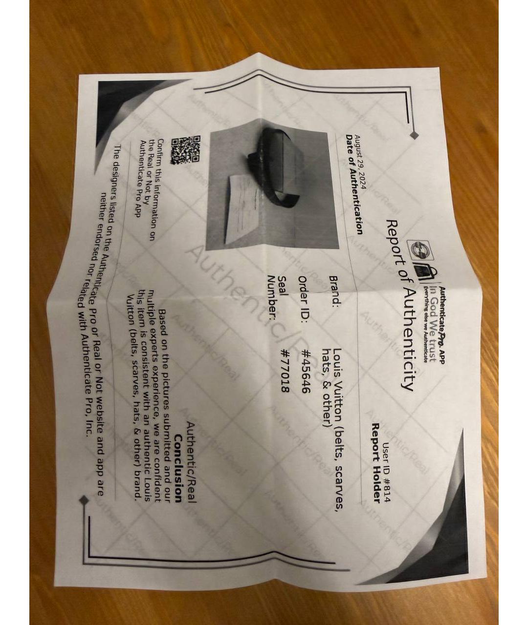 LOUIS VUITTON Черный кожаный ремень, фото 6