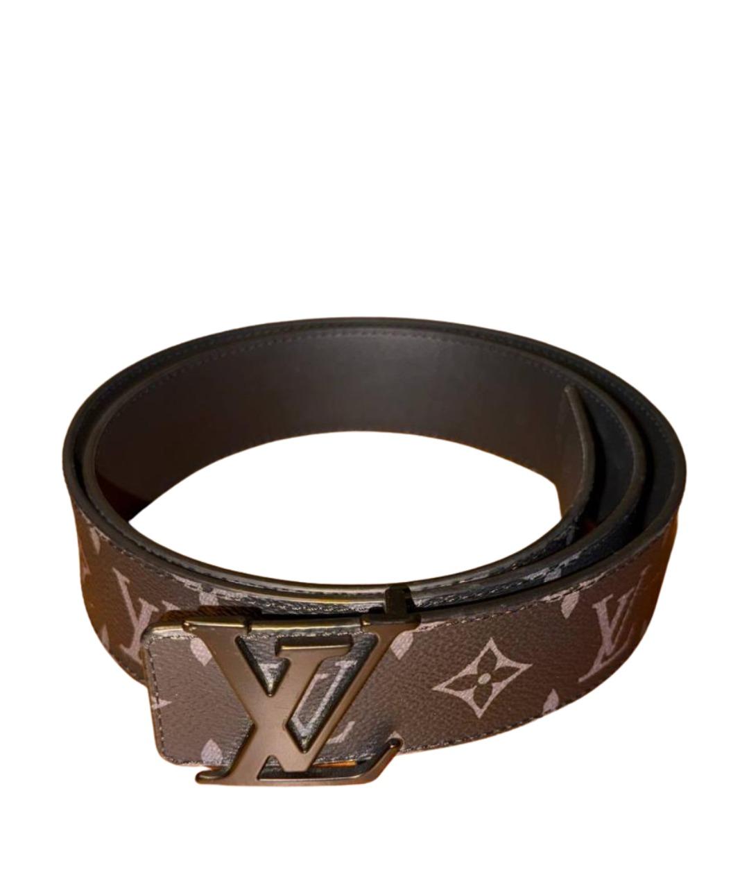 LOUIS VUITTON Черный кожаный ремень, фото 1