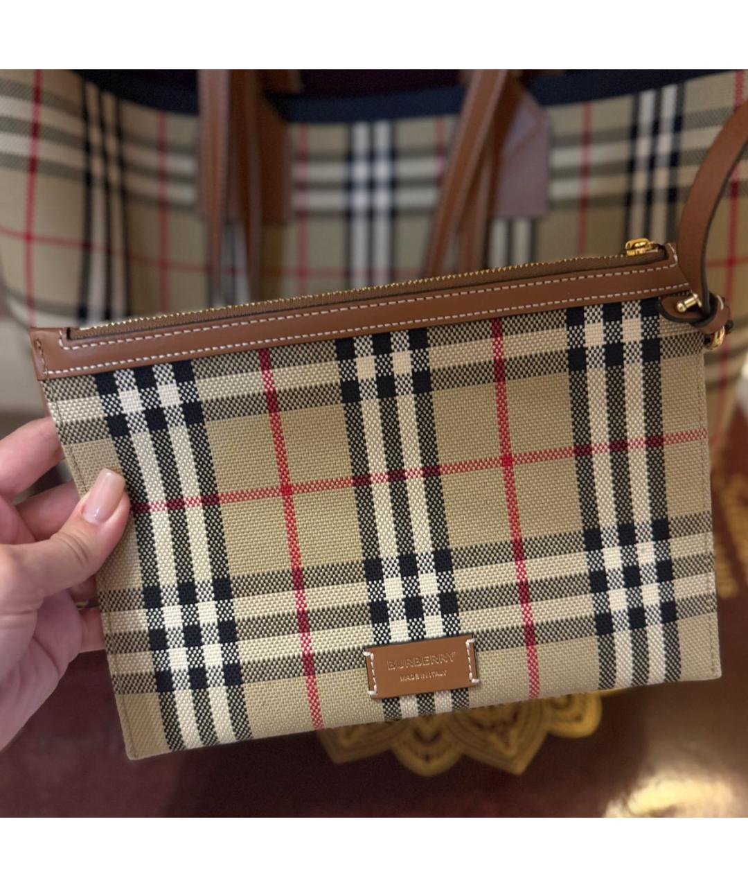 BURBERRY Бежевая сумка тоут, фото 6