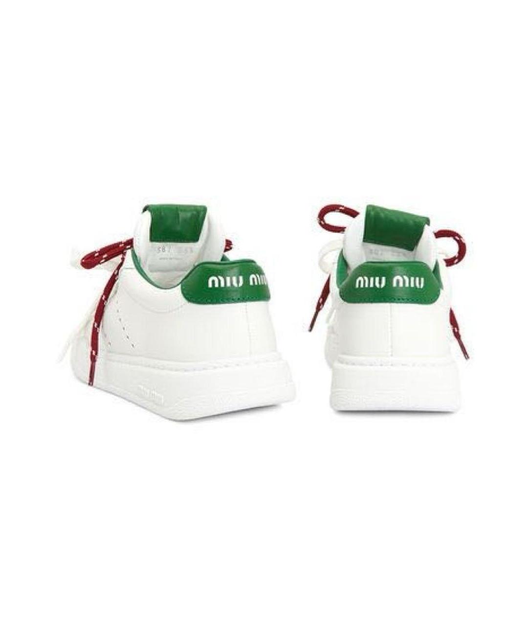 MIU MIU Мульти кожаные кроссовки, фото 4