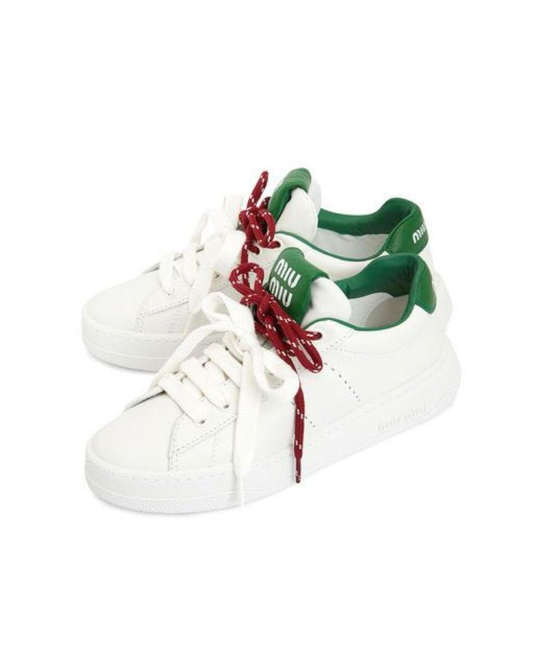 MIU MIU Мульти кожаные кроссовки, фото 2