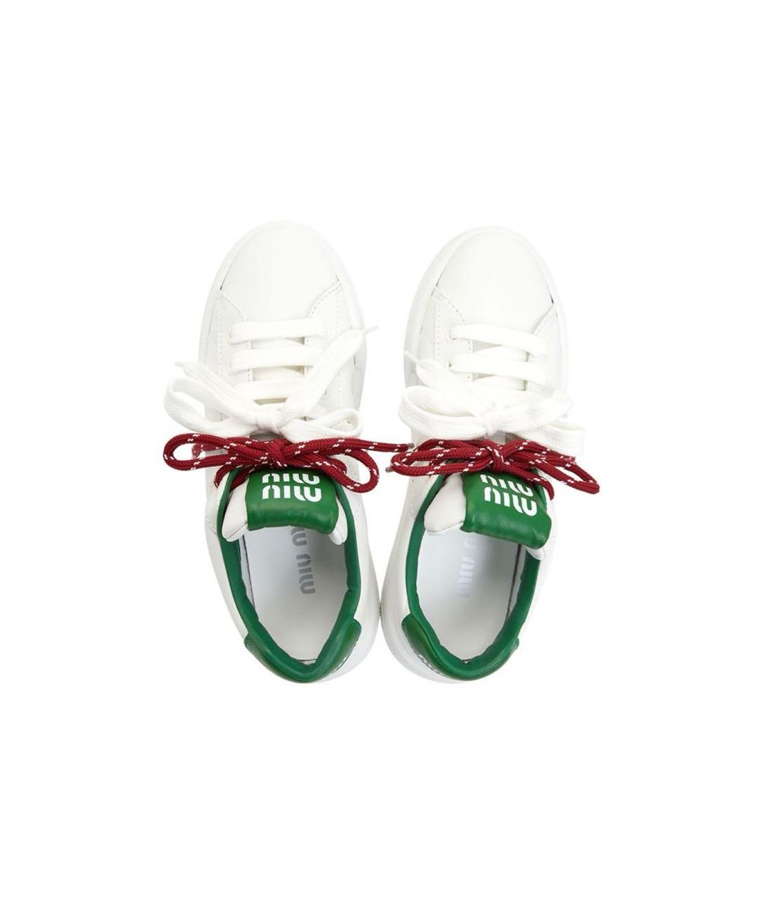 MIU MIU Мульти кожаные кроссовки, фото 3