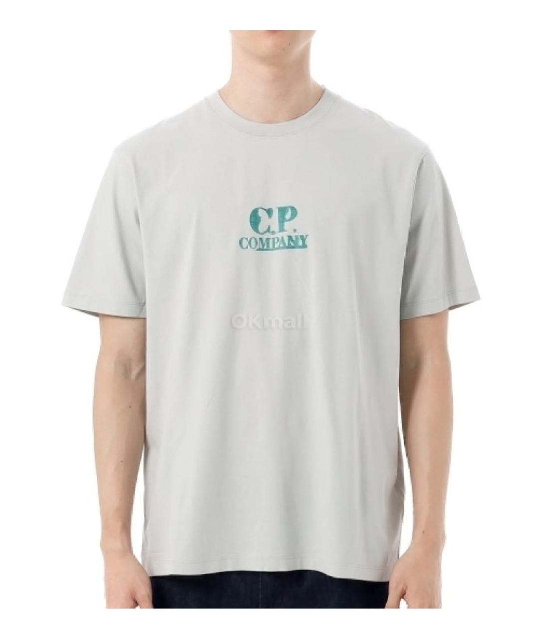 CP COMPANY Серая хлопковая футболка, фото 5