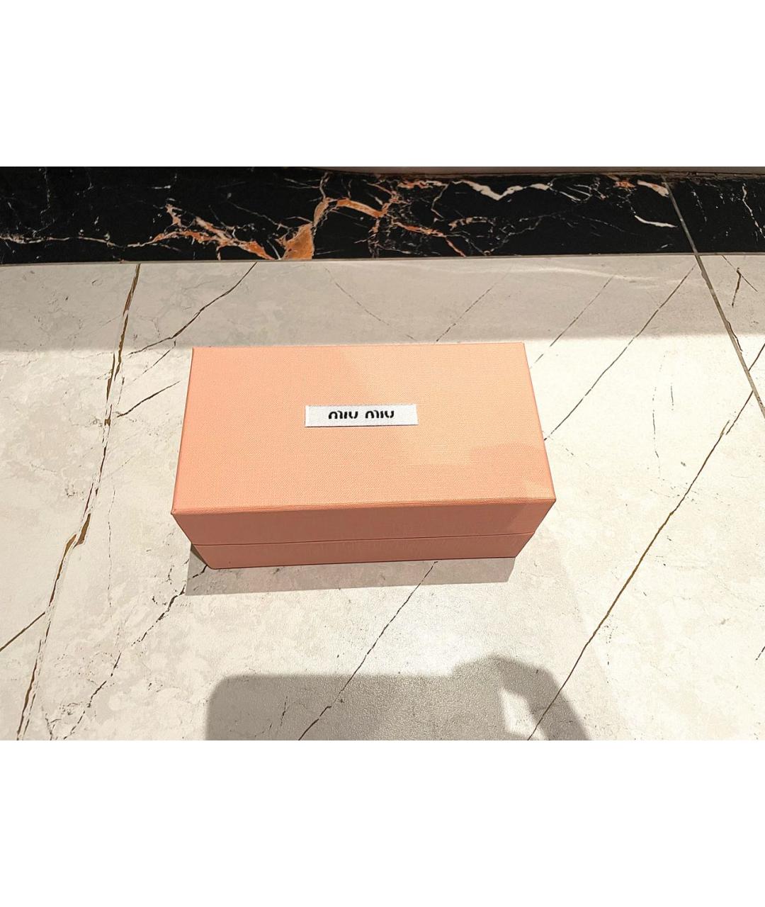 MIU MIU Коричневые металлические солнцезащитные очки, фото 3