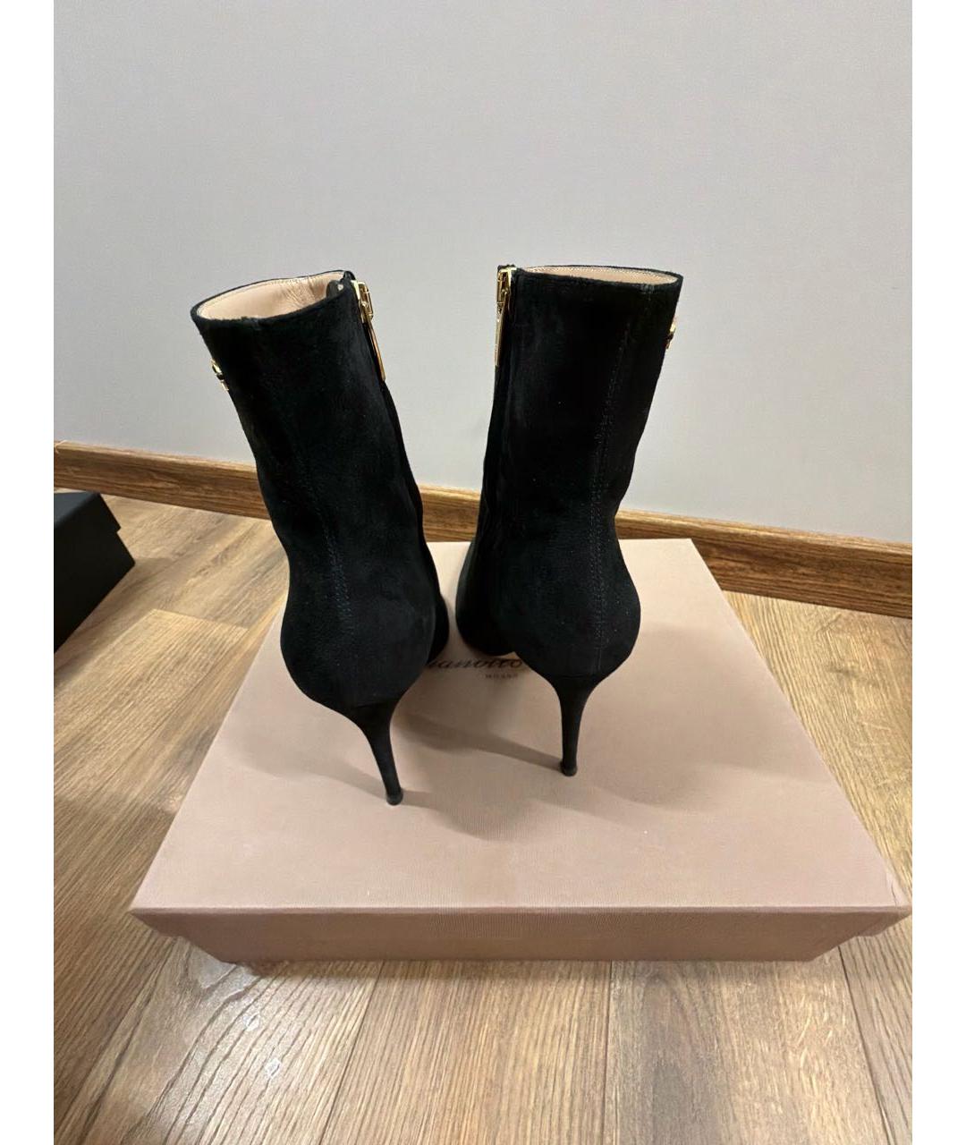 GIANVITO ROSSI Черные замшевые ботинки, фото 4