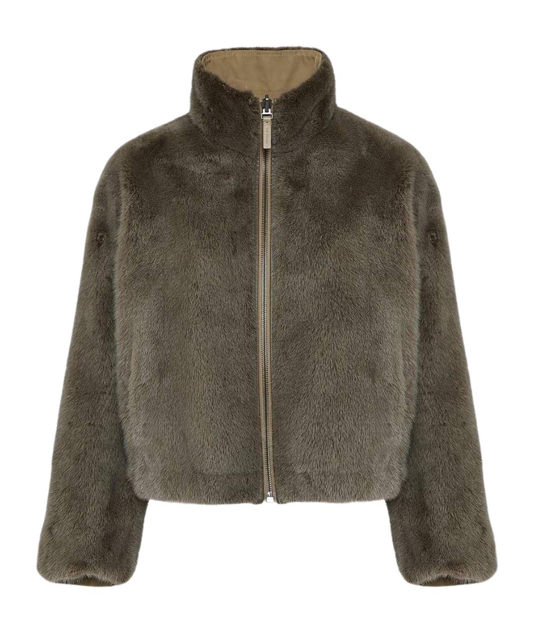 YVES SALOMON Бежевая меховая куртка, фото 1