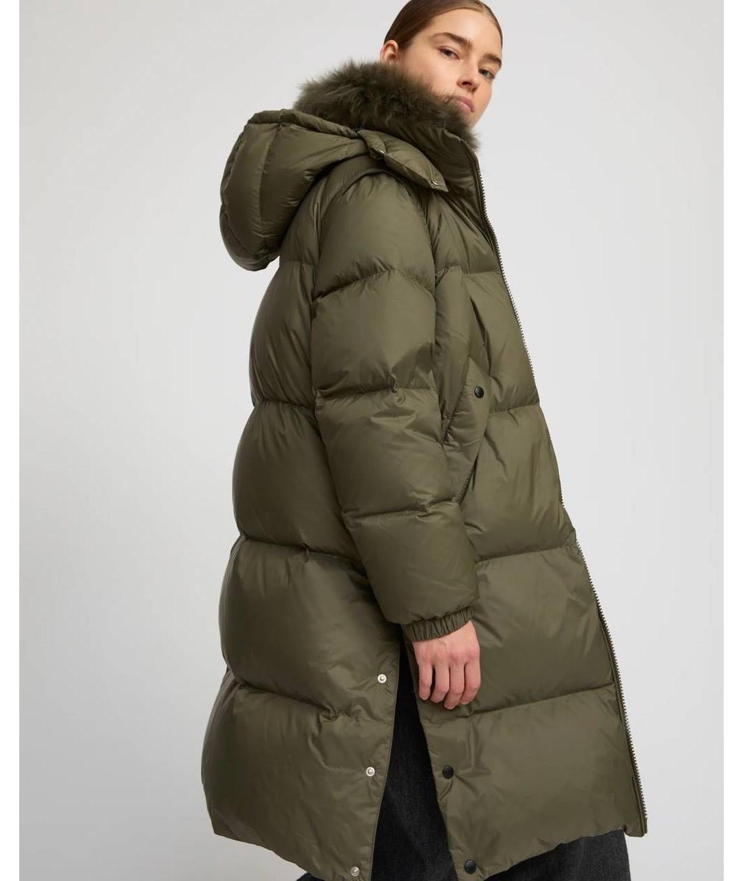 YVES SALOMON Хаки меховой пуховик, фото 6
