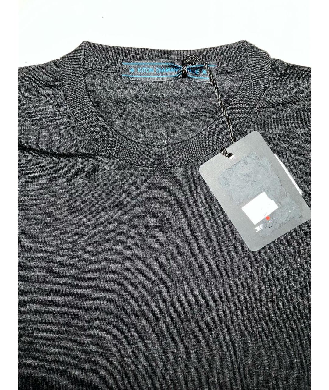 KITON Серый шерстяной джемпер / свитер, фото 3