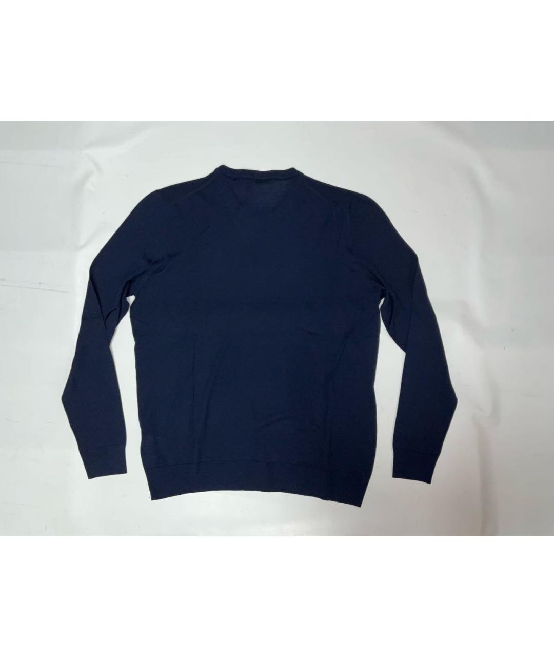 KITON Синий шерстяной джемпер / свитер, фото 4