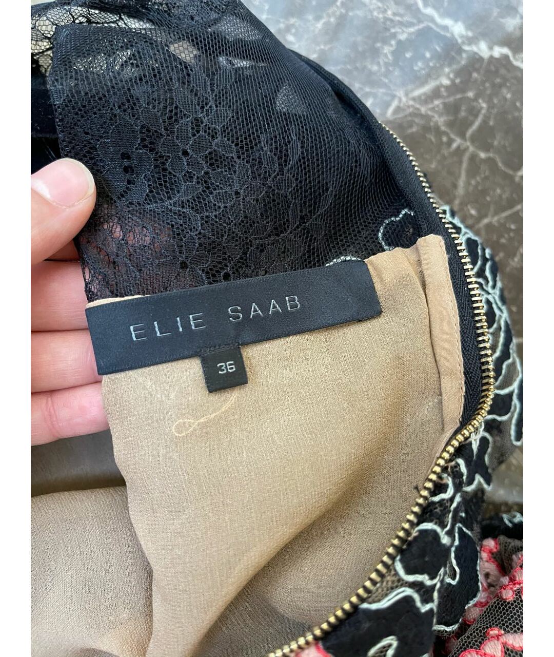 ELIE SAAB Мульти кружевное вечернее платье, фото 5