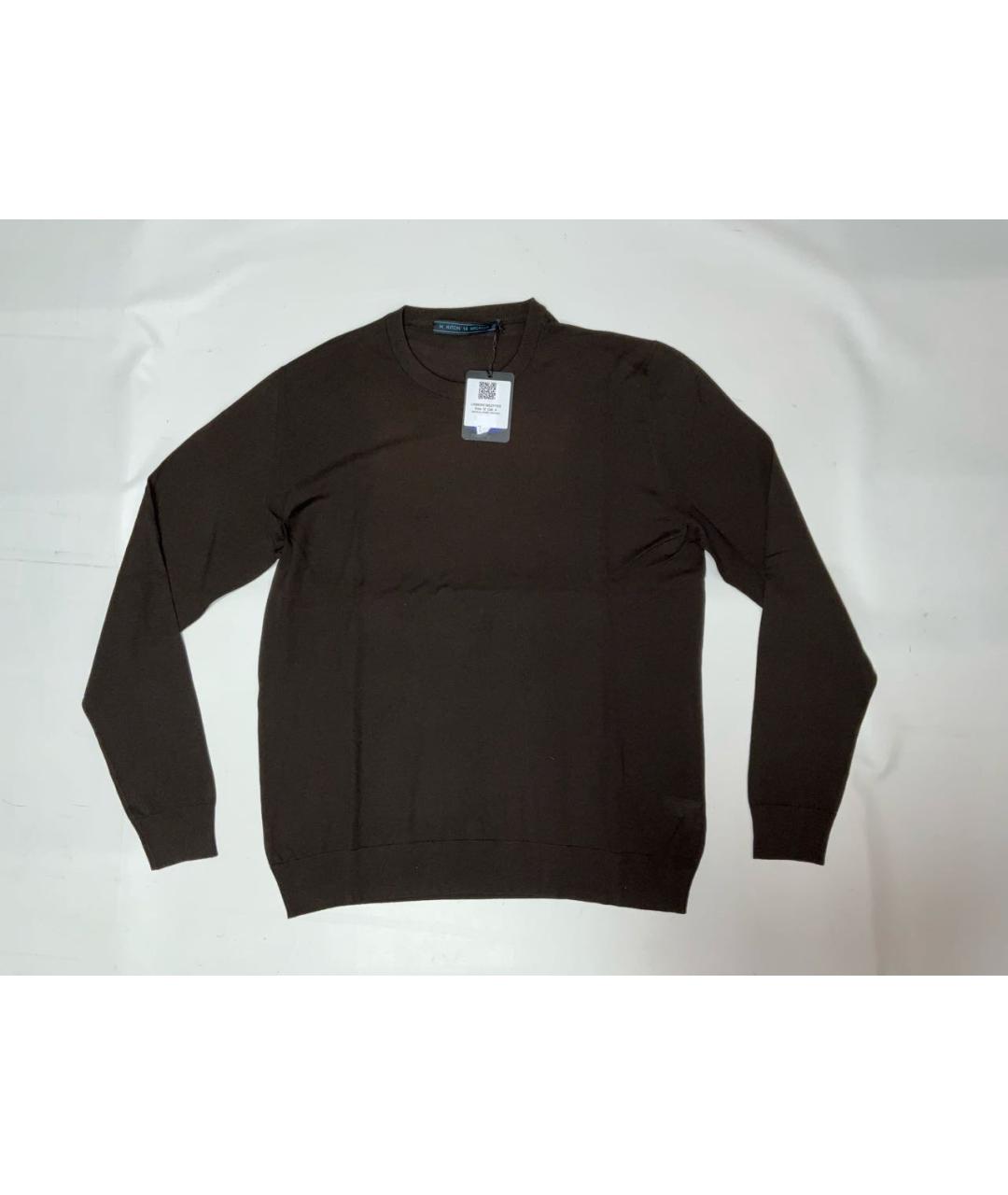 KITON Коричневый шерстяной джемпер / свитер, фото 6