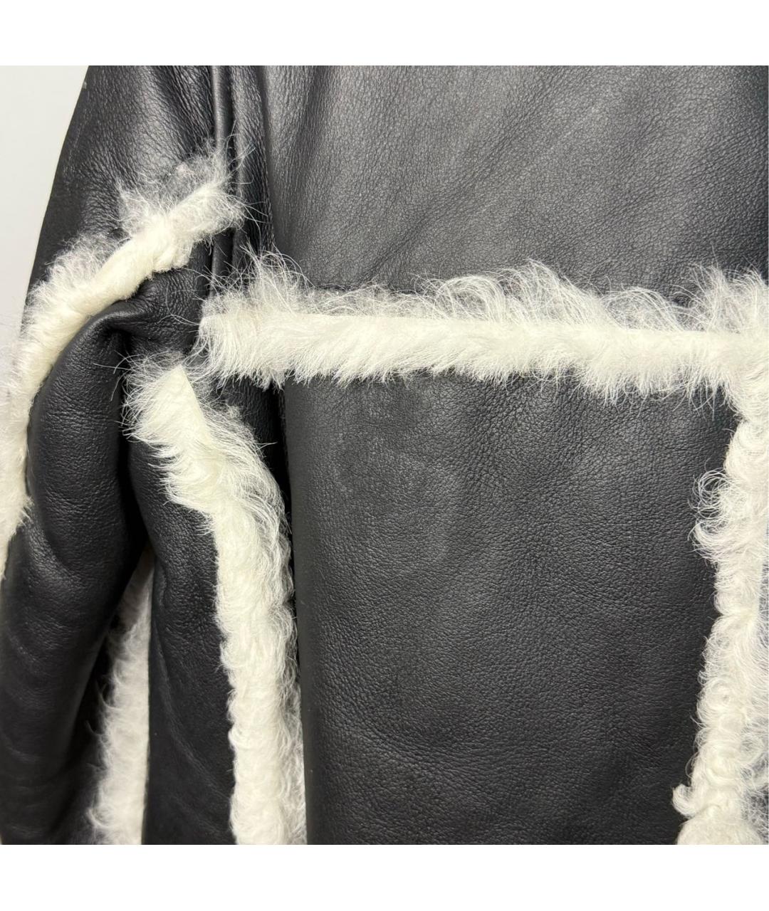 METEO YVES SALOMON Черная кожаная дубленка, фото 3