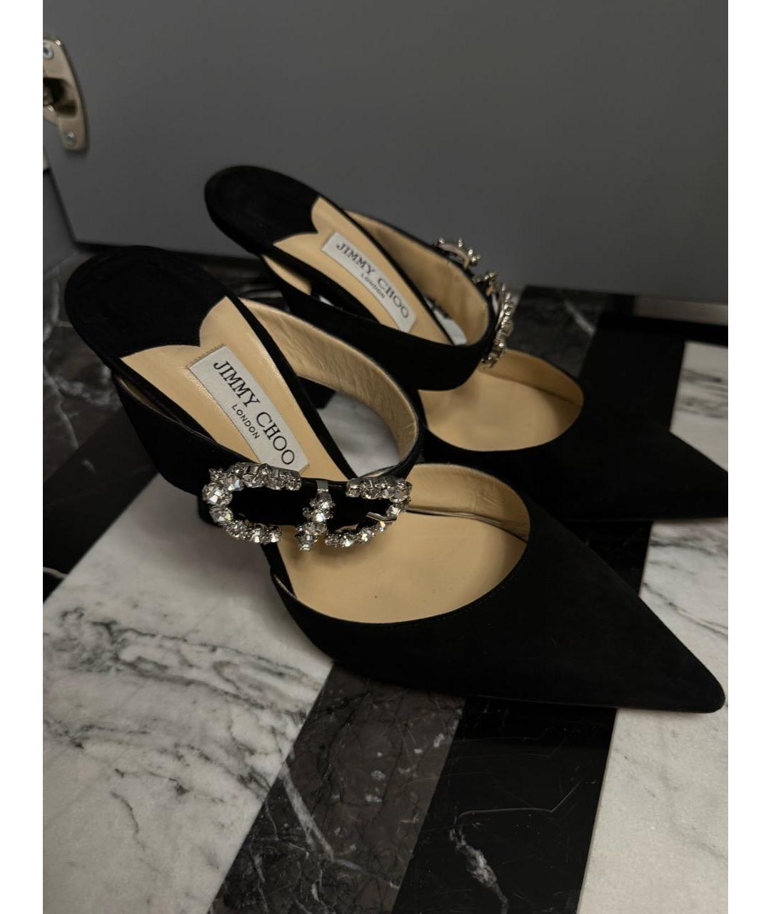 JIMMY CHOO Черные замшевые туфли, фото 2