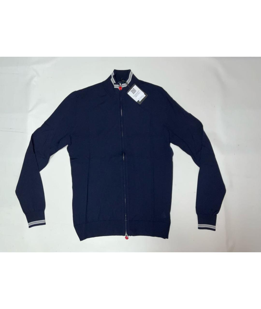 KITON Синий шерстяной кардиган, фото 8