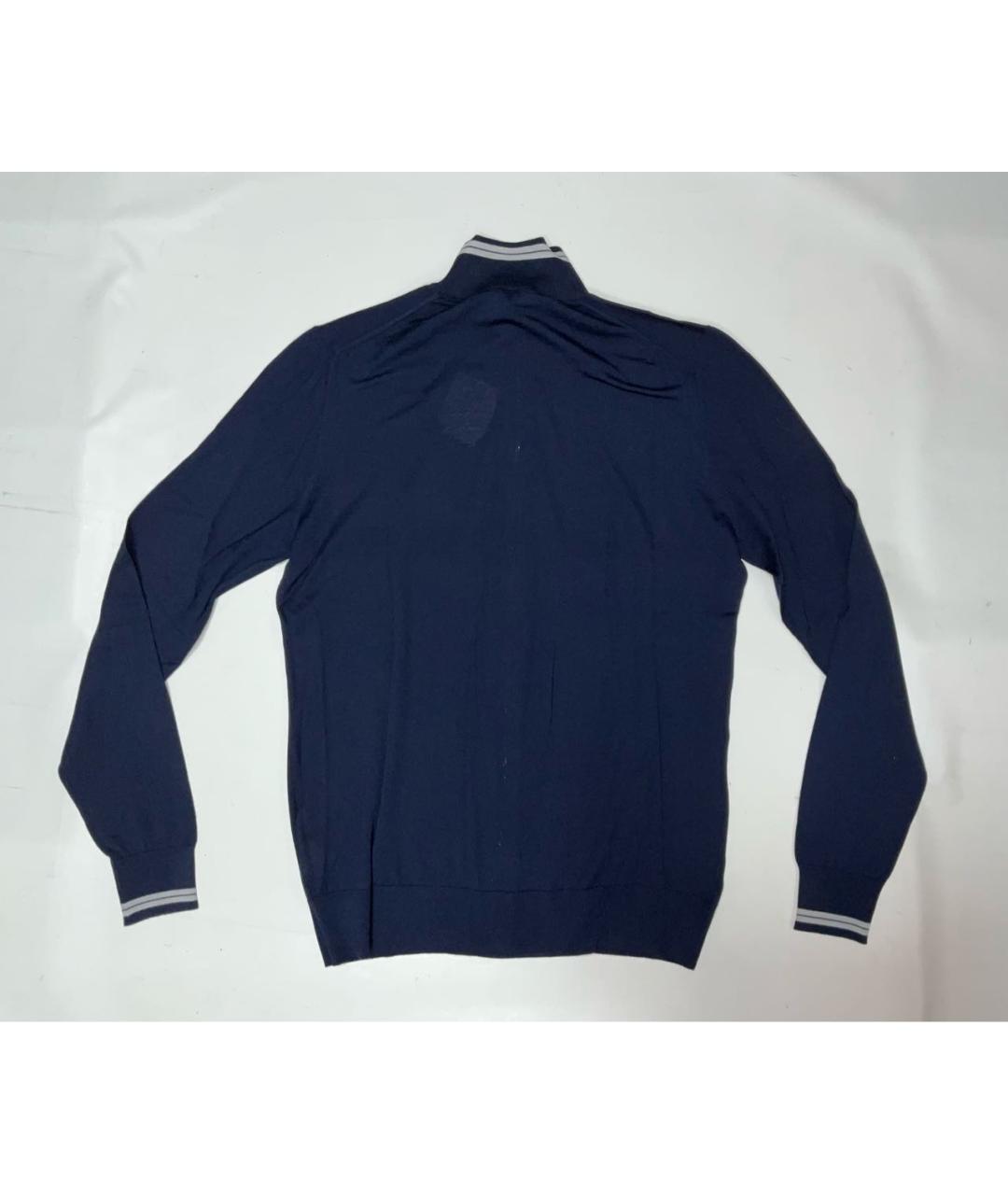 KITON Синий шерстяной кардиган, фото 6