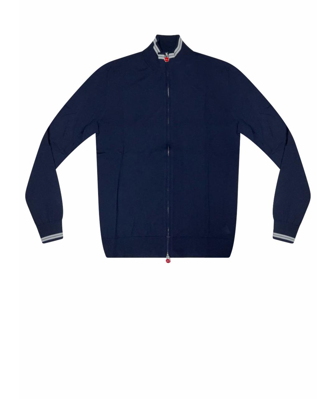 KITON Синий шерстяной кардиган, фото 1