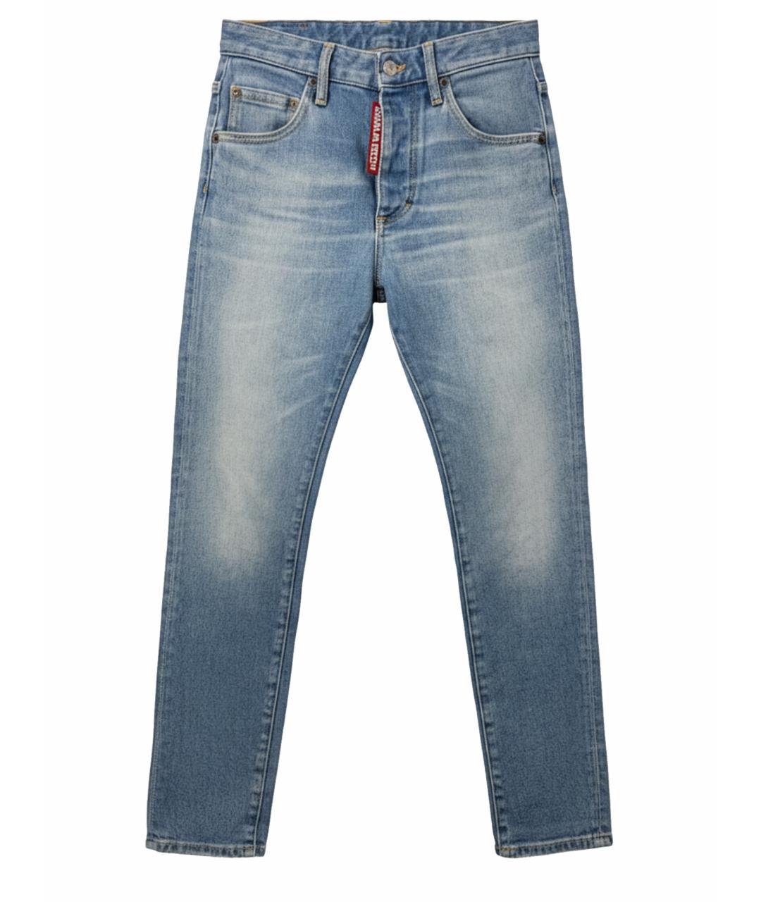 DSQUARED2 Голубые хлопковые джинсы слим, фото 1