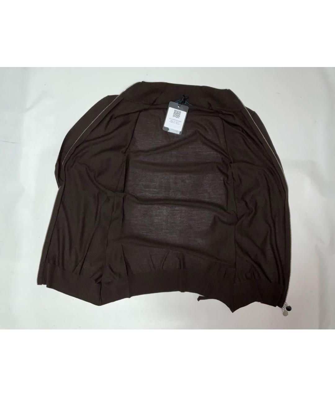 KITON Коричневый шерстяной кардиган, фото 6