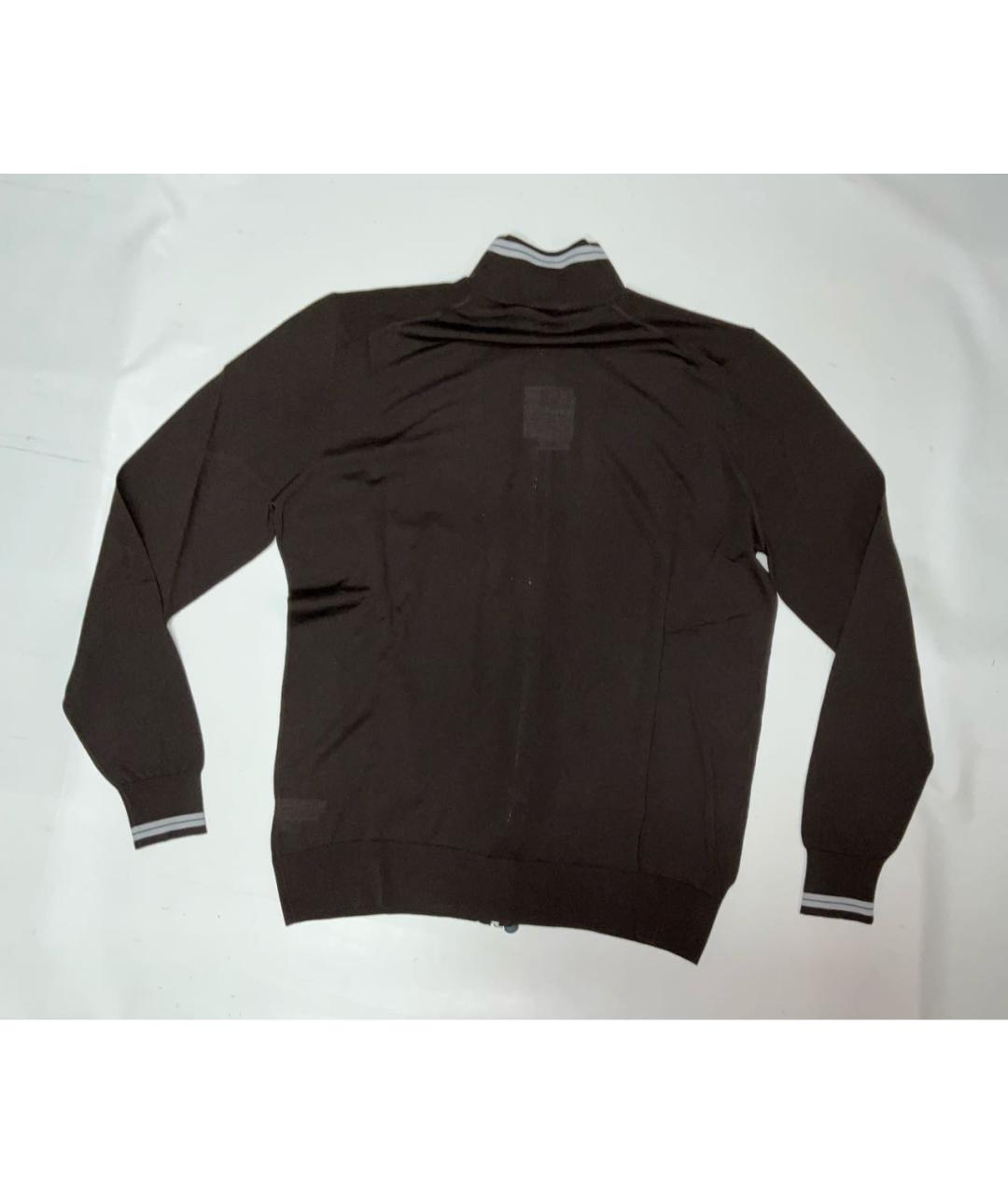 KITON Коричневый шерстяной кардиган, фото 8