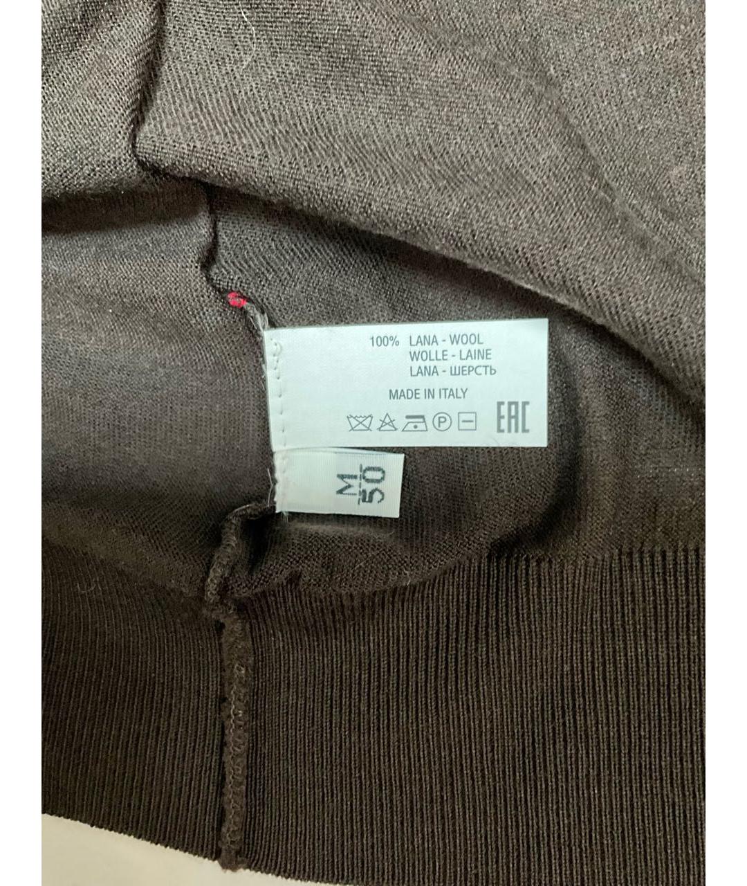 KITON Коричневый шерстяной кардиган, фото 7