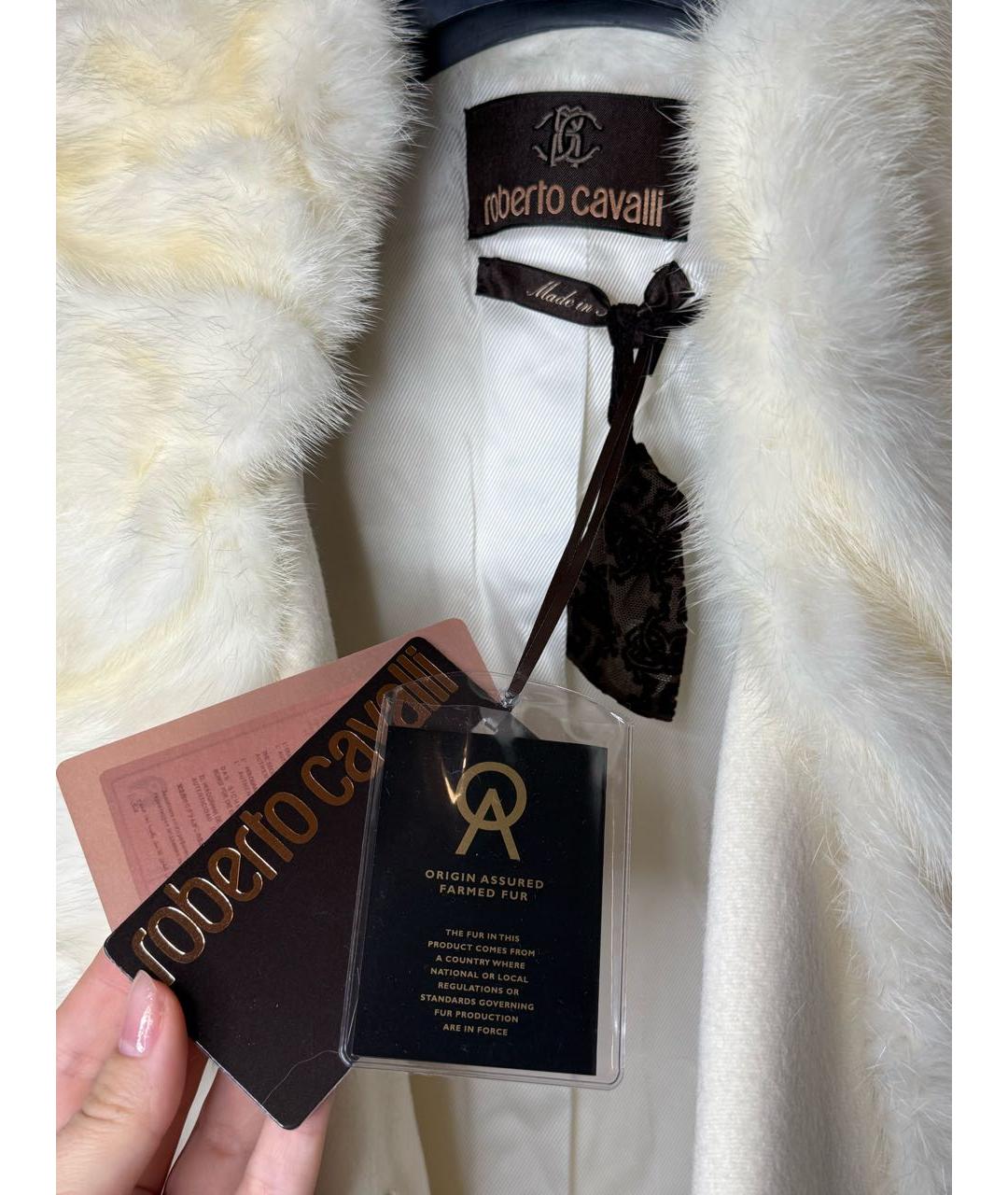 ROBERTO CAVALLI Бежевое кашемировое пальто, фото 3