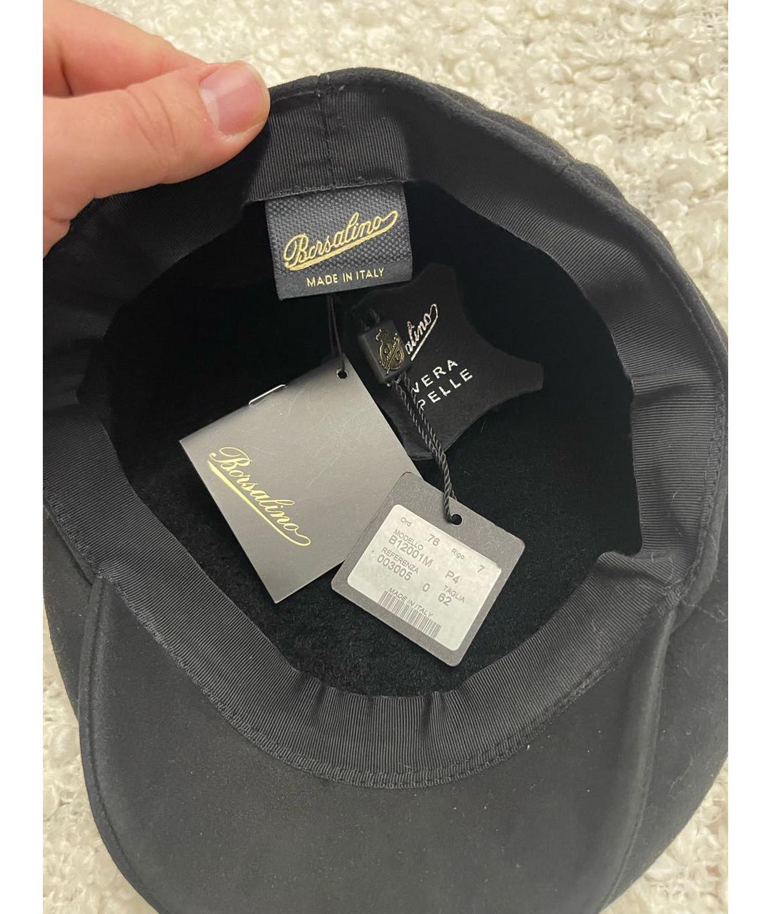BORSALINO Черная шерстяная кепка/бейсболка, фото 2