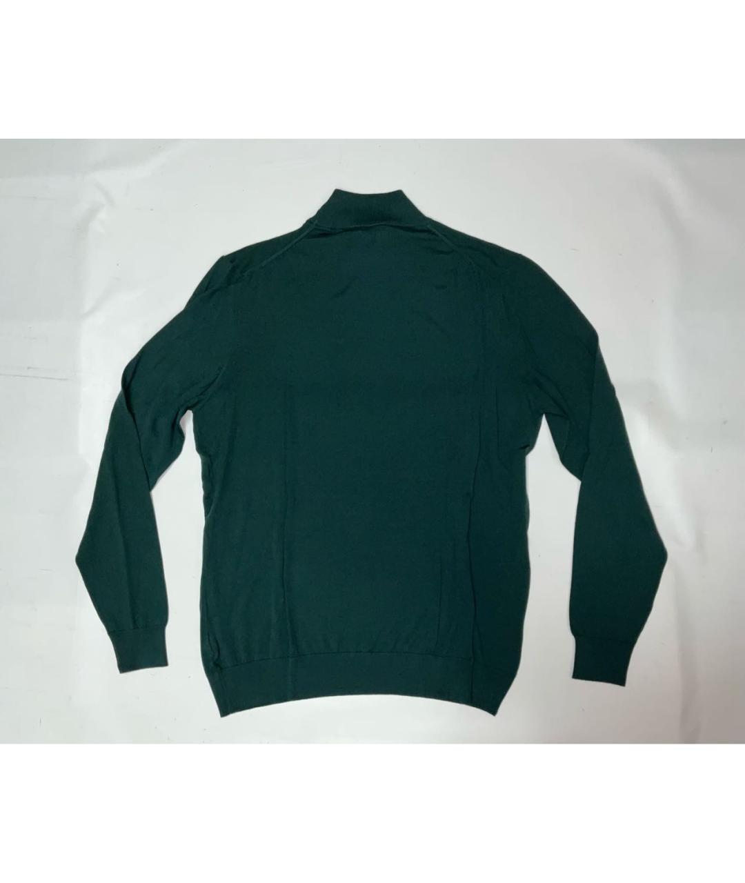 KITON Зеленая шерстяная водолазка, фото 5