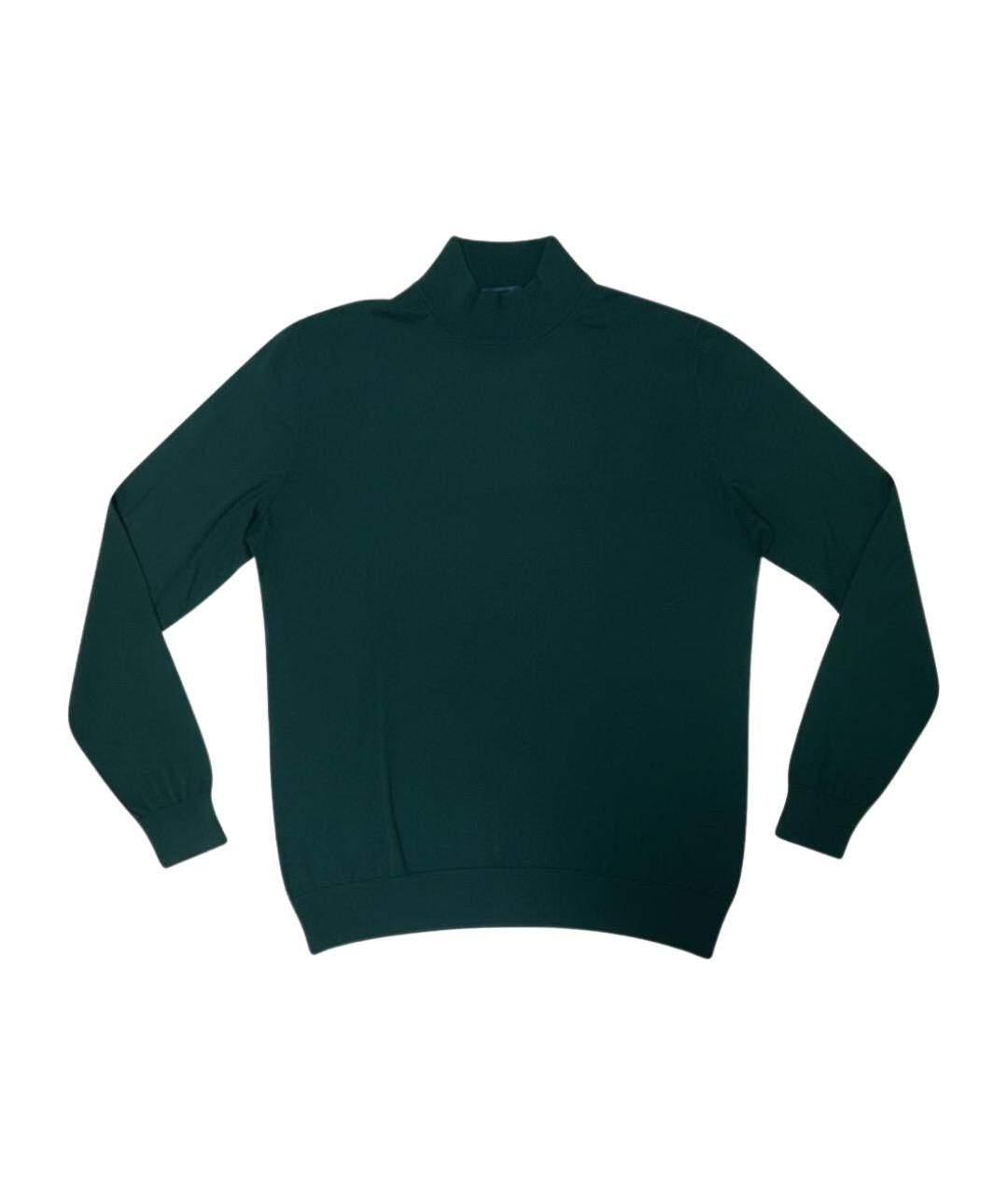 KITON Зеленая шерстяная водолазка, фото 1