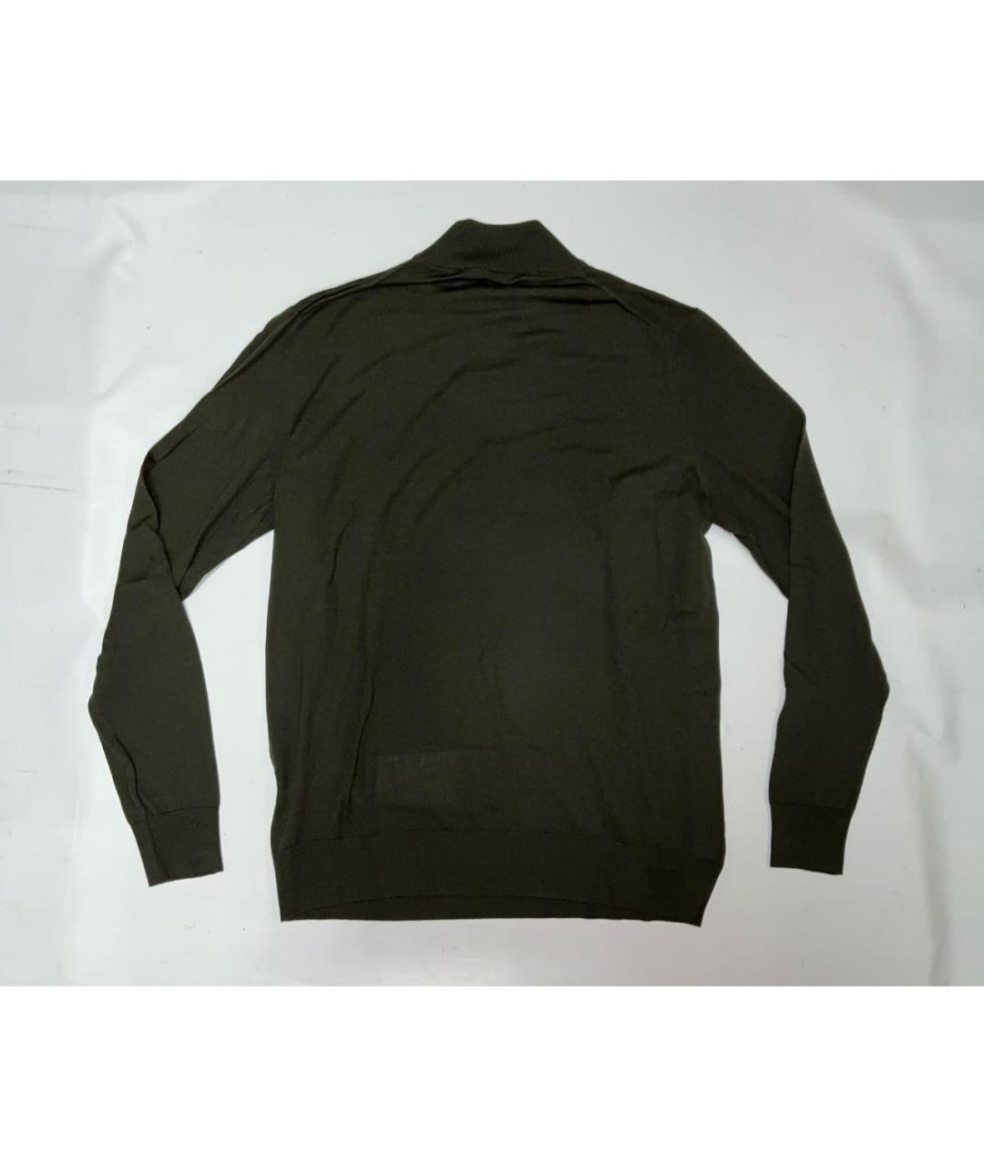 KITON Хаки шерстяная водолазка, фото 6