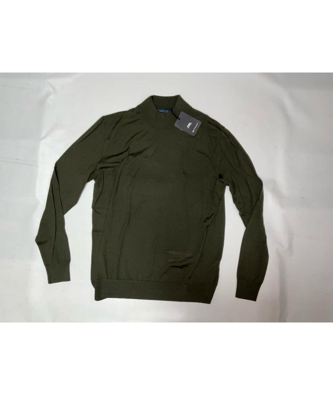 KITON Хаки шерстяная водолазка, фото 2